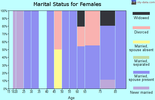 Zip code 99153 marital status for females