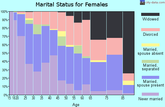 Zip code 99207 marital status for females