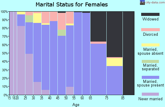 Zip code 99338 marital status for females