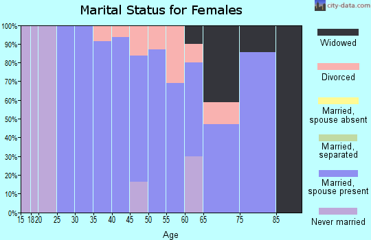Zip code 99341 marital status for females