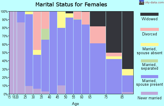 Zip code 99347 marital status for females