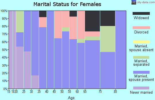 Zip code 99360 marital status for females