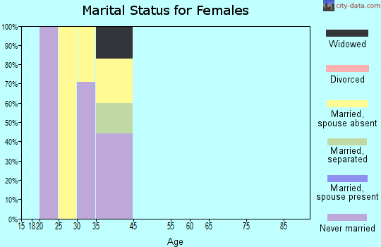 Zip code 99513 marital status for females