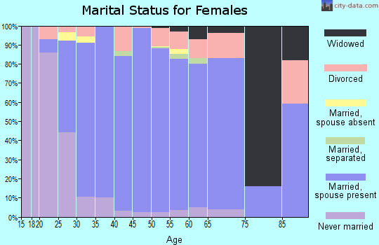 Zip code 99516 marital status for females