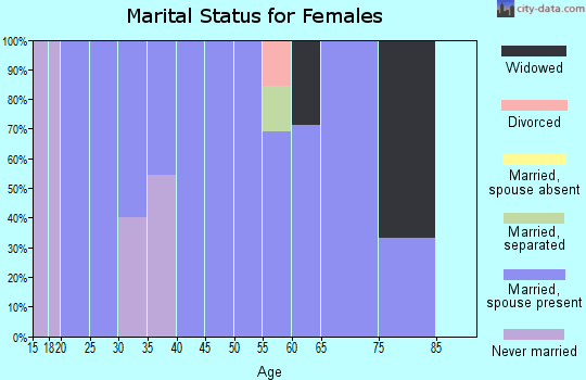 Zip code 99550 marital status for females