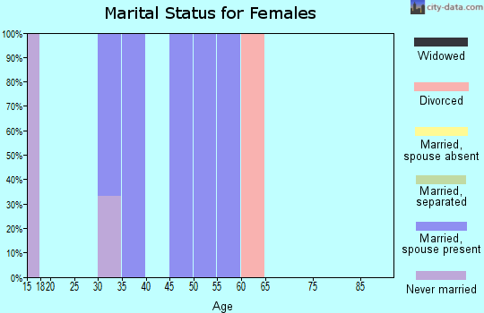 Zip code 99565 marital status for females