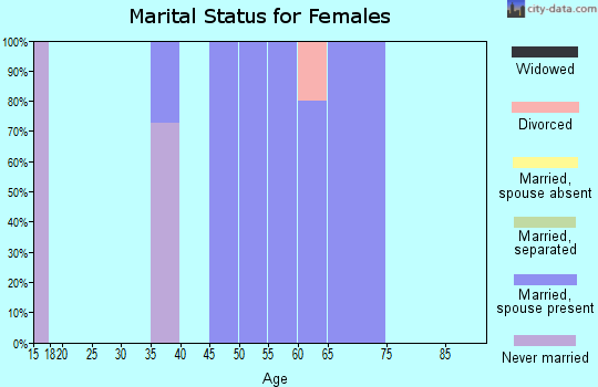 Zip code 99568 marital status for females