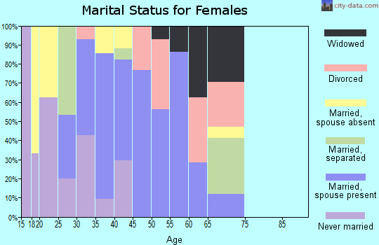 Zip code 99573 marital status for females
