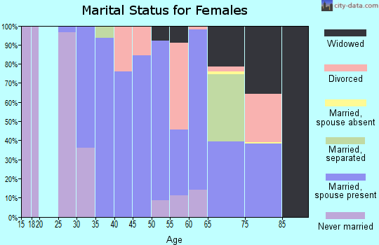 Zip code 99574 marital status for females