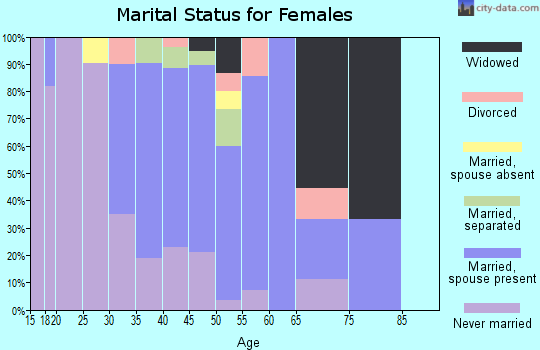 Zip code 99581 marital status for females