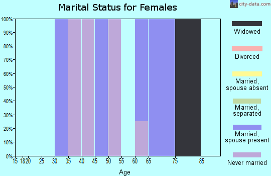 Zip code 99591 marital status for females
