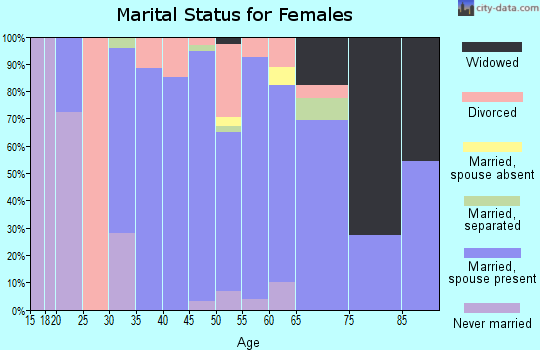 Zip code 99610 marital status for females