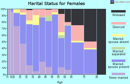 Zip code 99615 marital status for females