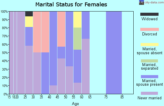 Zip code 99622 marital status for females