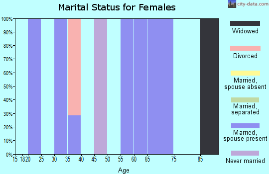 Zip code 99624 marital status for females