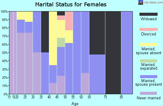 Zip code 99628 marital status for females