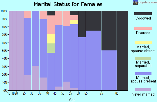Zip code 99633 marital status for females