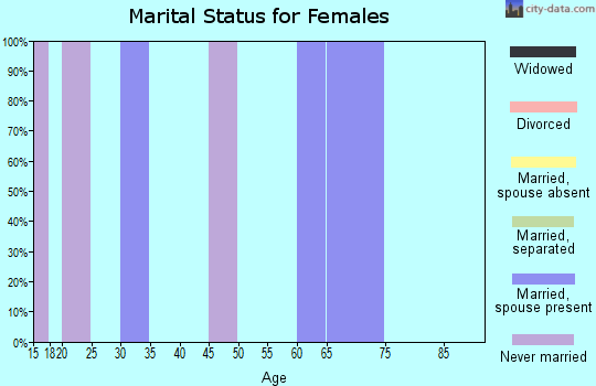 Zip code 99651 marital status for females