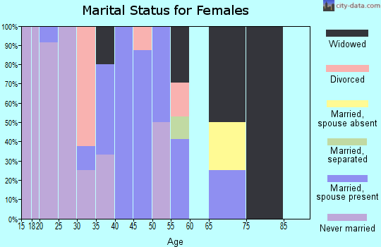 Zip code 99659 marital status for females