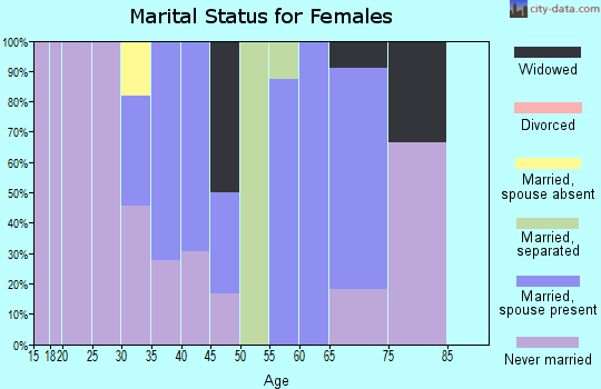 Zip code 99662 marital status for females