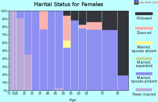 Zip code 99672 marital status for females
