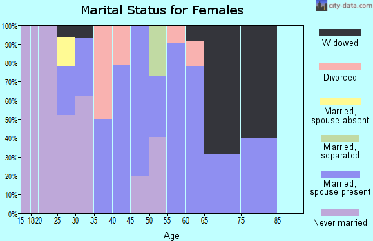 Zip code 99678 marital status for females