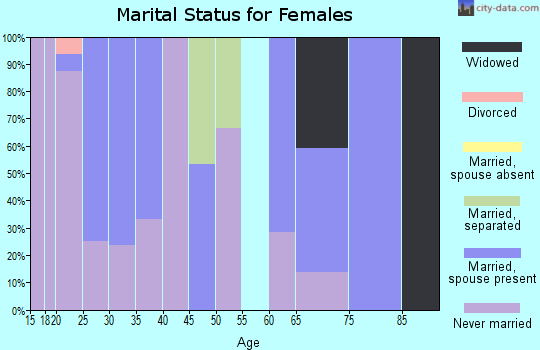 Zip code 99680 marital status for females