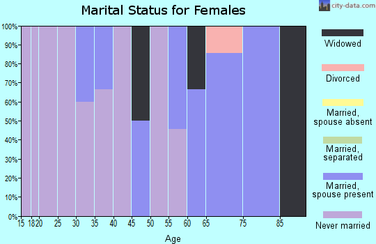Zip code 99681 marital status for females