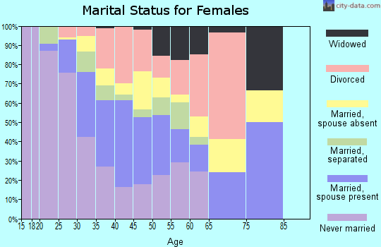 Zip code 99685 marital status for females