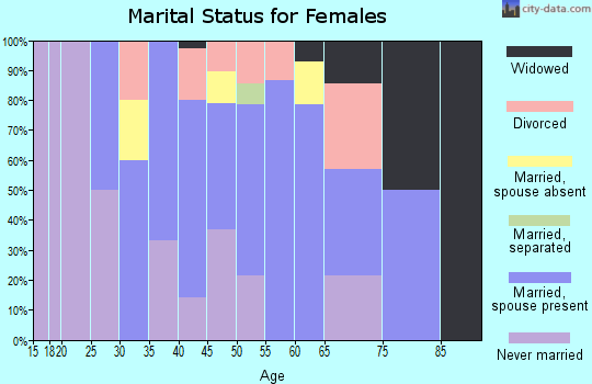 Zip code 99689 marital status for females
