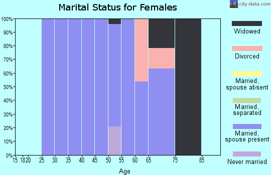 Zip code 99714 marital status for females