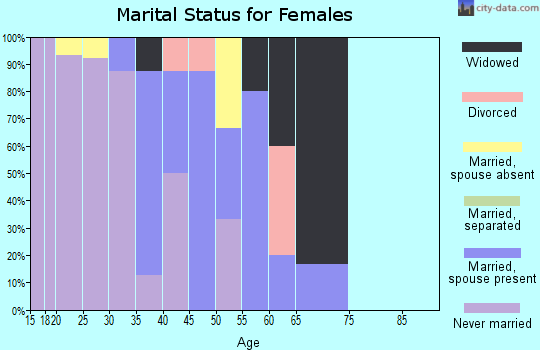 Zip code 99721 marital status for females