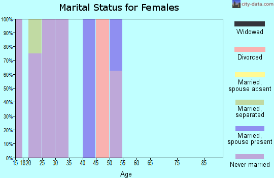 Zip code 99724 marital status for females