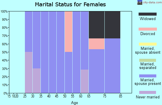 Zip code 99729 marital status for females
