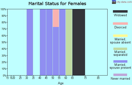 Zip code 99730 marital status for females