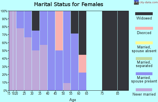 Zip code 99739 marital status for females