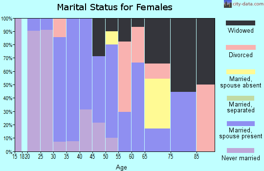 Zip code 99741 marital status for females