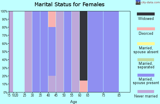 Zip code 99744 marital status for females