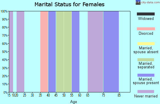 Zip code 99745 marital status for females