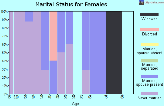 Zip code 99747 marital status for females