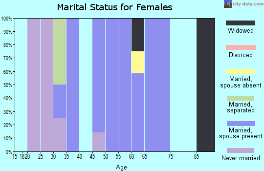Zip code 99748 marital status for females