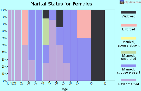 Zip code 99753 marital status for females