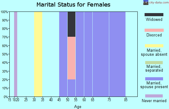 Zip code 99756 marital status for females