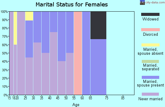 Zip code 99759 marital status for females