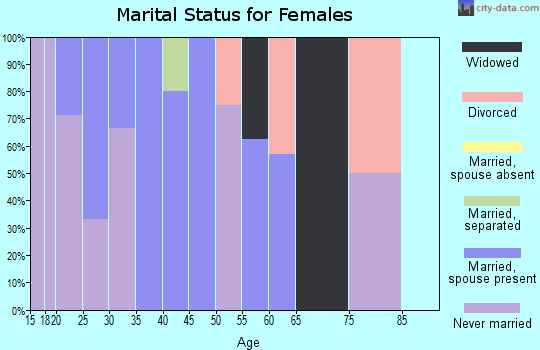 Zip code 99768 marital status for females