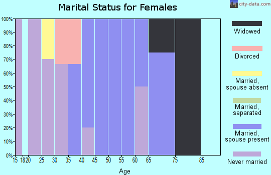 Zip code 99771 marital status for females