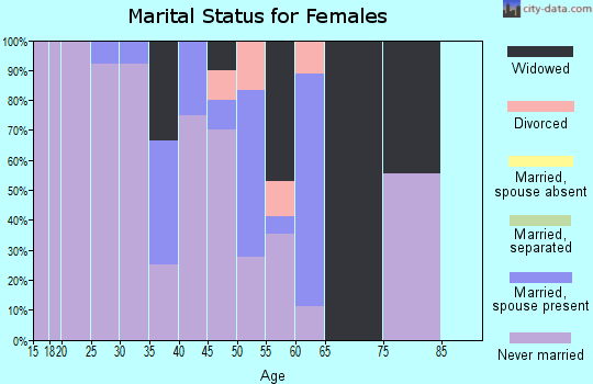 Zip code 99772 marital status for females