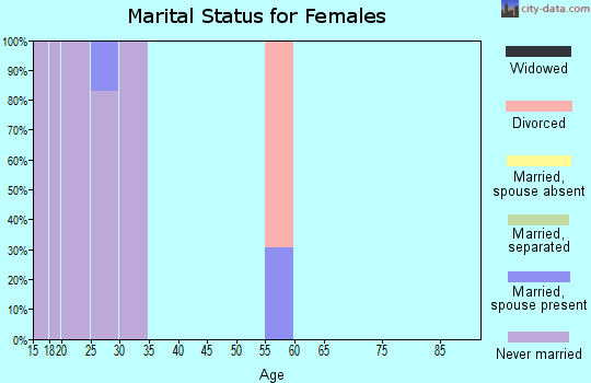 Zip code 99775 marital status for females