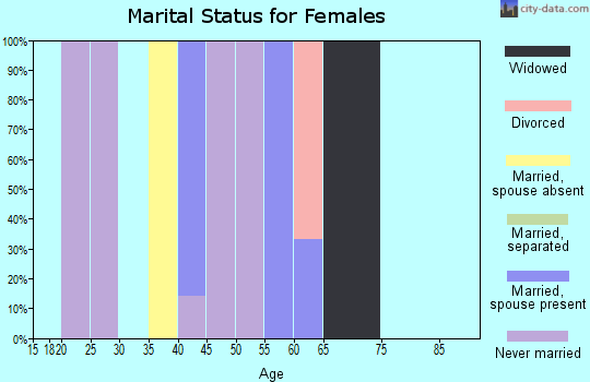 Zip code 99776 marital status for females