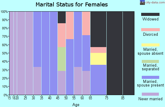 Zip code 99777 marital status for females